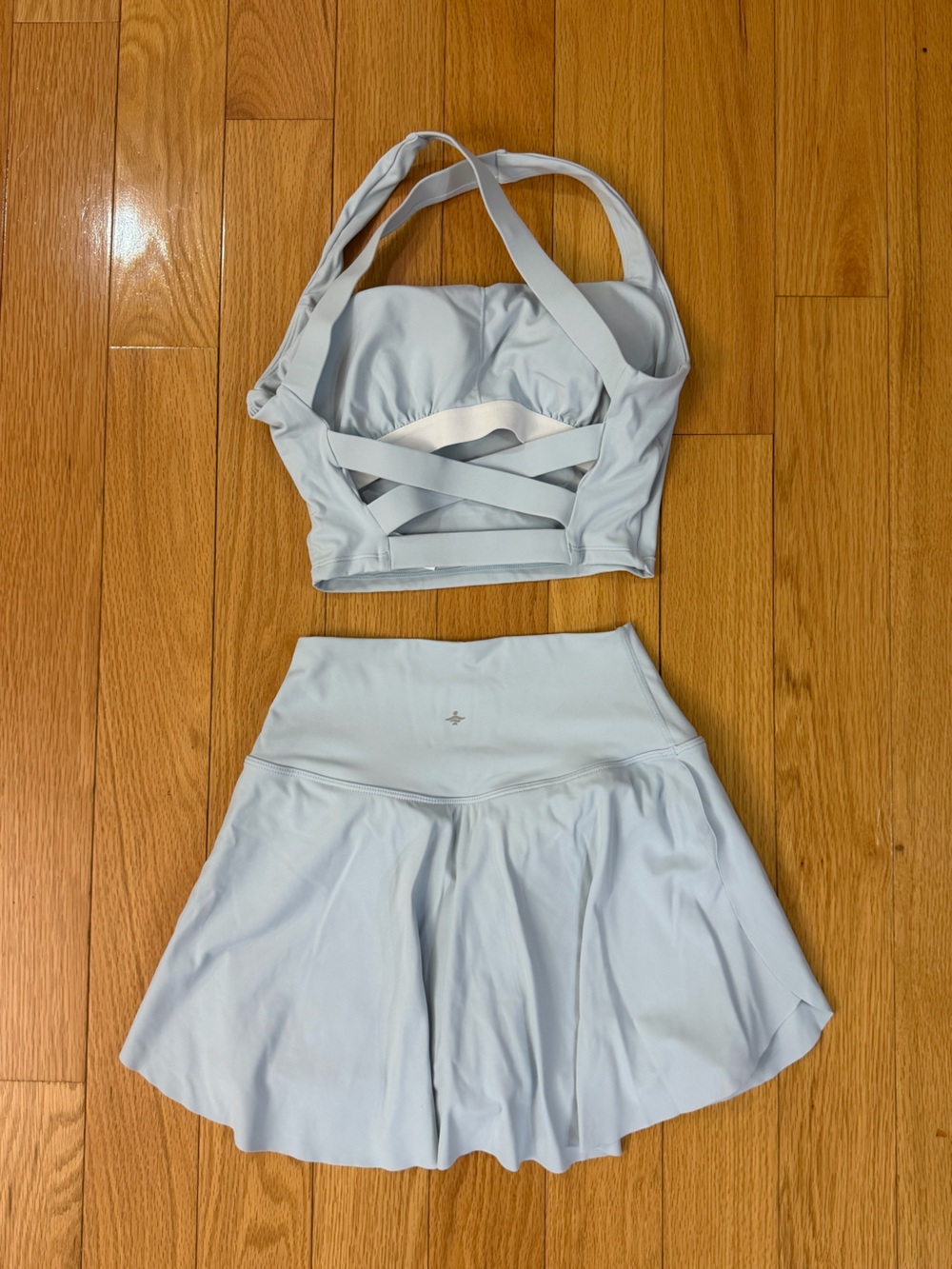 HALARA Pale Blue Active Crop Top & Skirt Set - Picture 4 of 4